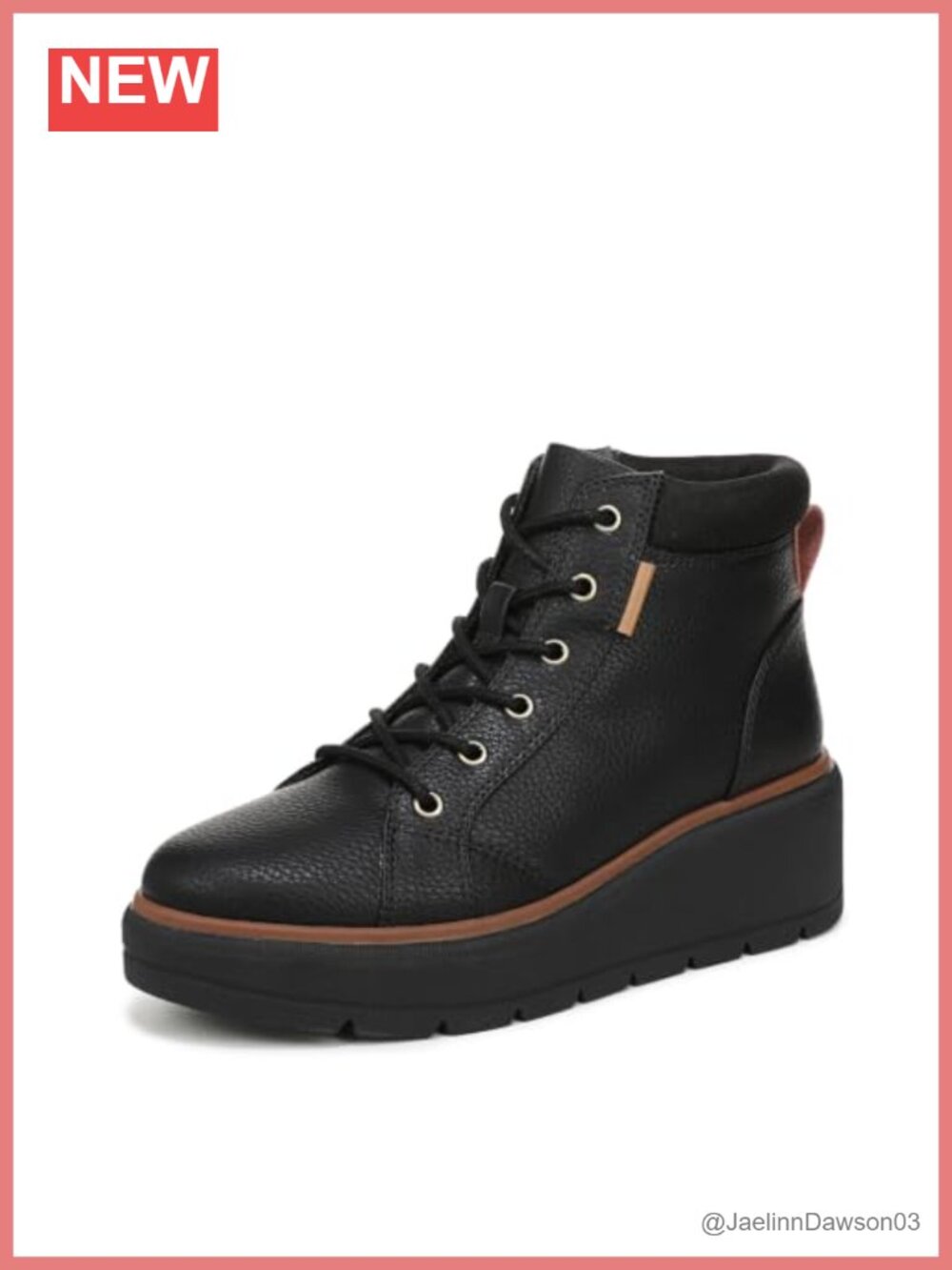 Dr. Scholl's Women's Lace-Up Ankle Boots with Recycled Materials and Wedge Sole
